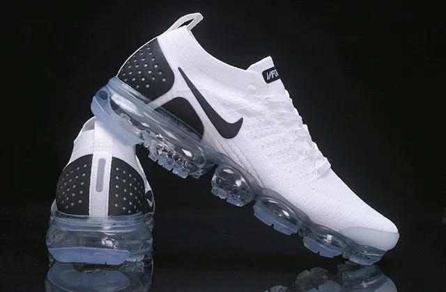 Nike Air VaporMax White Black Visible Air Lifestyle Sneakers 13