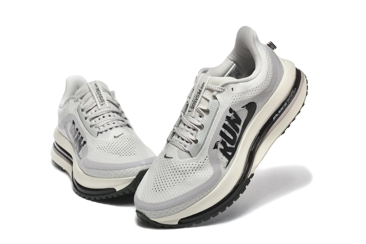 Nike Air Zoom Gray Black Breathable Mesh Upper Visible Unit Running Shoes 3