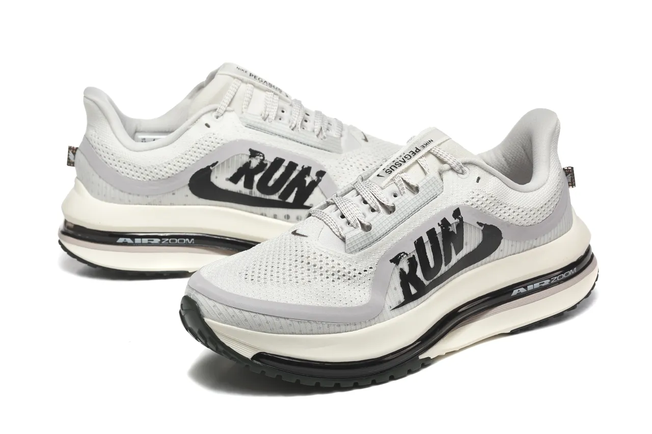 Nike Air Zoom Gray Black Breathable Mesh Upper Visible Unit Running Shoes 4