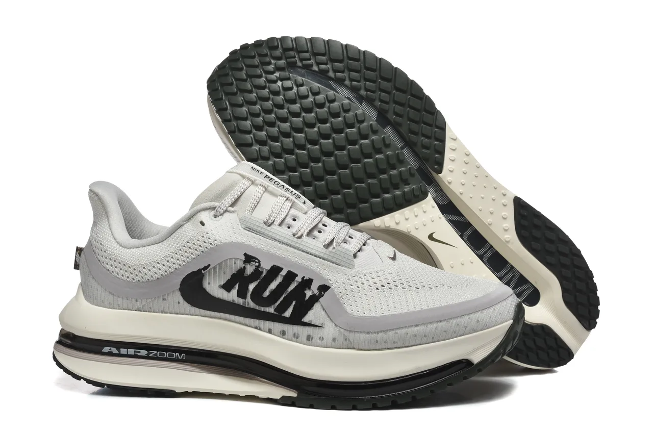 Nike Air Zoom Gray Black Breathable Mesh Upper Visible Unit Running Shoes 5
