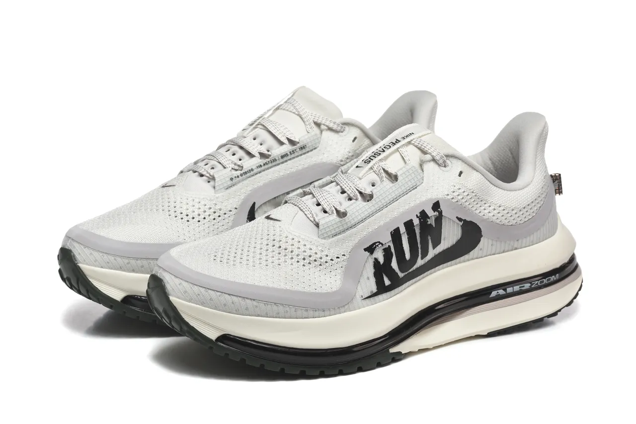 Nike Air Zoom Gray Black Breathable Mesh Upper Visible Unit Running Shoes 6