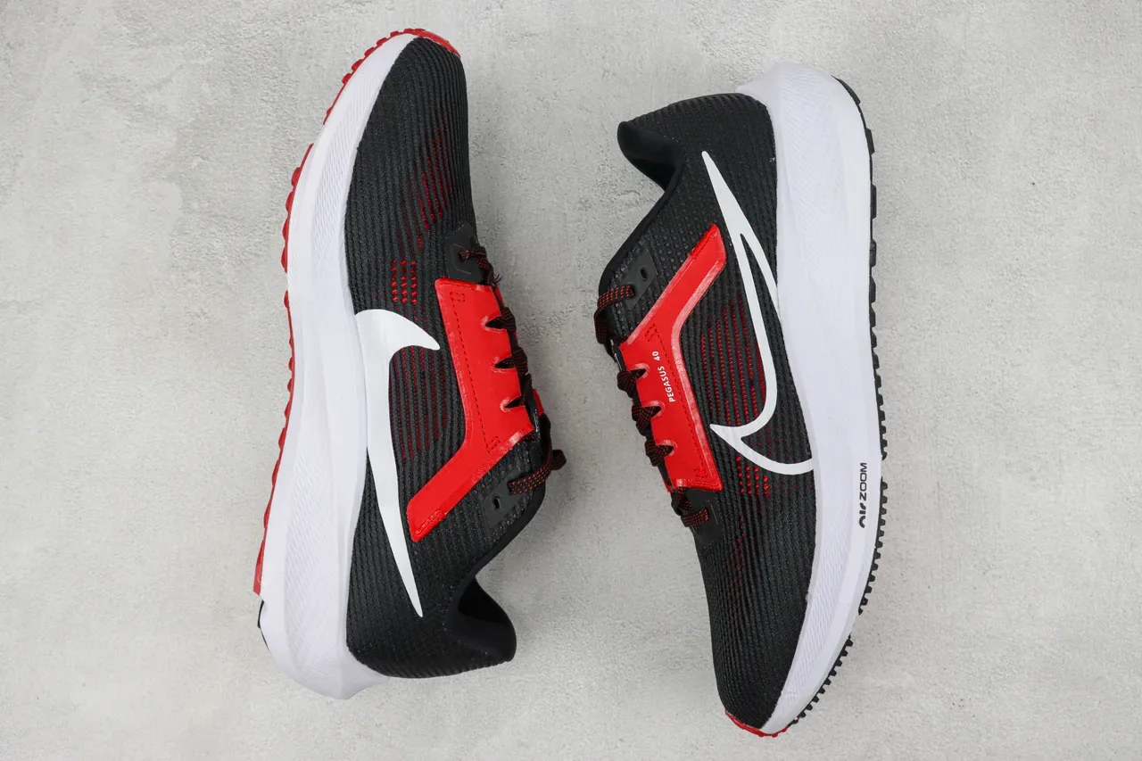 Nike Air Zoom Pegasus 40 Noir Rouge Blanc Chaussures de course 2