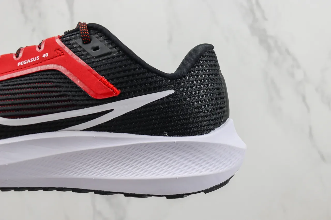 Nike Air Zoom Pegasus 40 Noir Rouge Blanc Chaussures de course 7