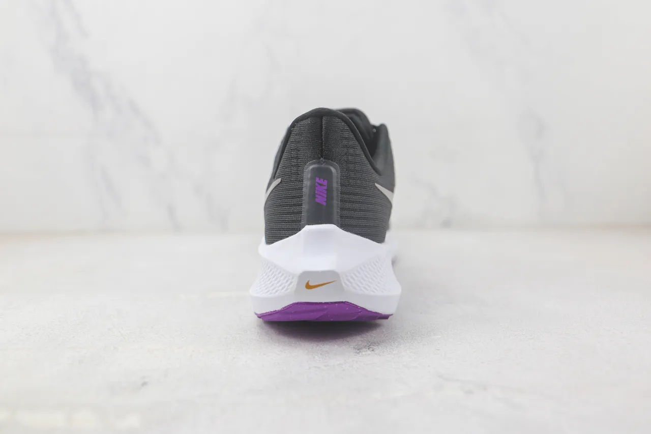Nike Air Zoom Pegasus gris charbon blanc violet chaussures de course 9