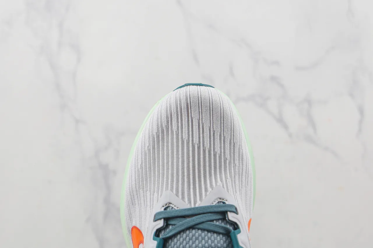 Nike Air Zoom Pegasus Gray Blue Engineered Mesh Upper Horizontal Ribbed Texture Running Shoes 6