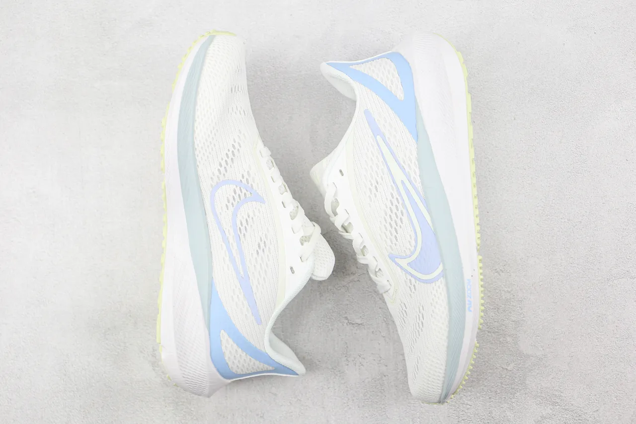 Nike Air Zoom Pegasus White and Light Blue Running Shoes 2
