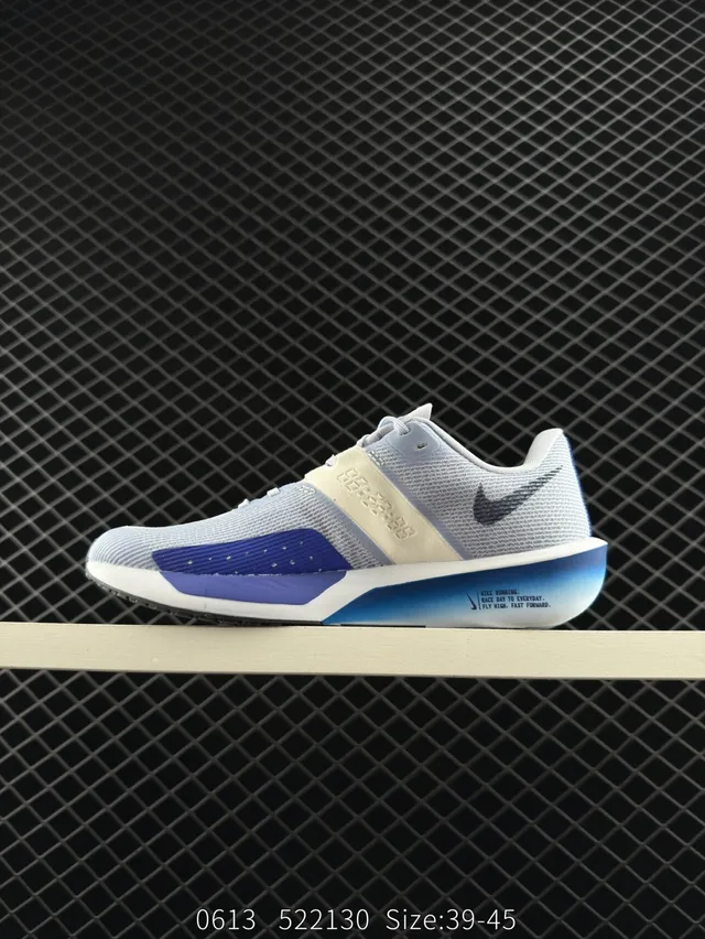 Nike Air Zoom Rival Fly 4 Gray Blue Knit Upper Gradient Swoosh Running Shoes 5