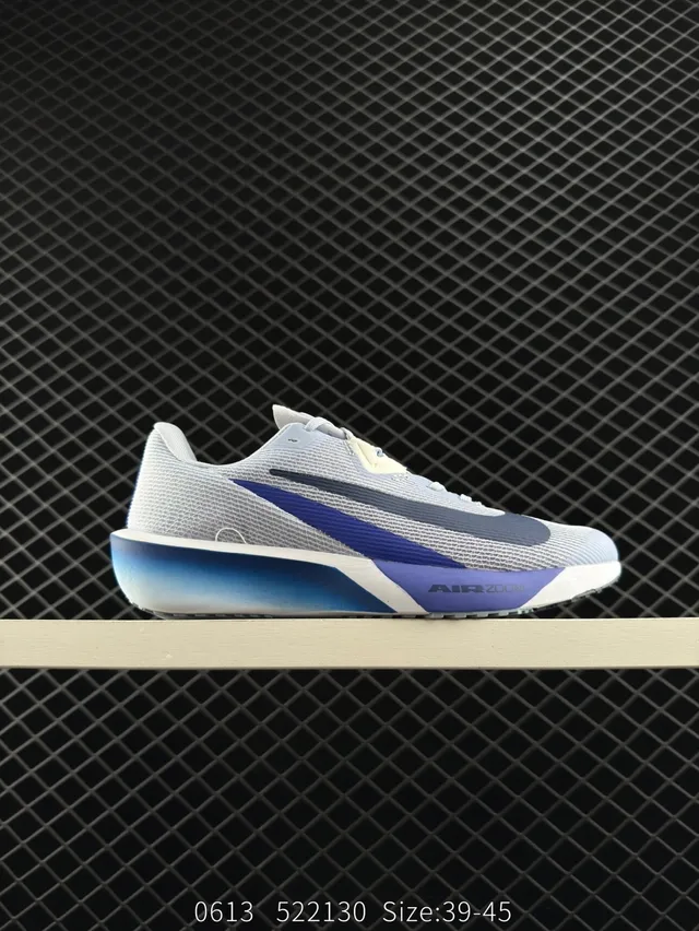 Nike Air Zoom Rival Fly 4 Gray Blue Knit Upper Gradient Swoosh Running Shoes 6