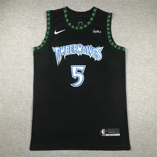 Nike ÄURA Minnesota Timberwolves Black Blue Green Sleeveless Jersey