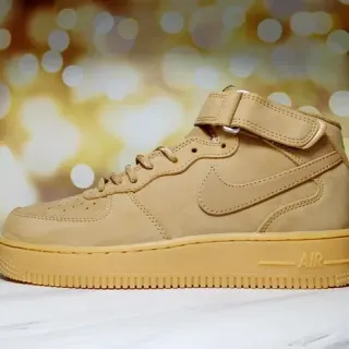 Nike Beige High-Top Suede Upper Lifestyle Sneakers