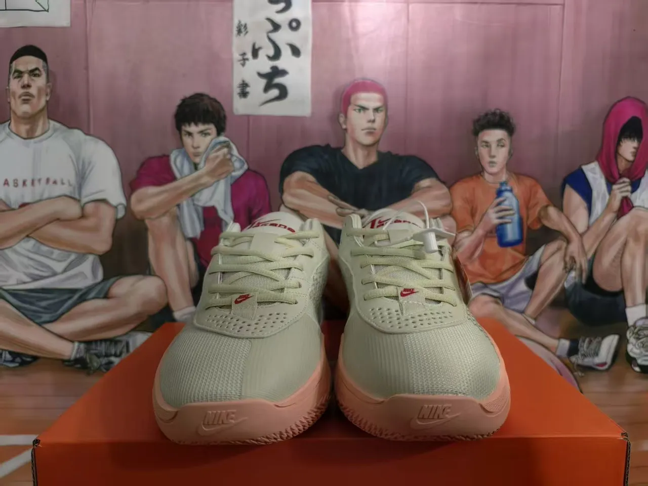 Nike Bege Verde Oliva Malha Tricô Tênis De Basquete Low-Top 5