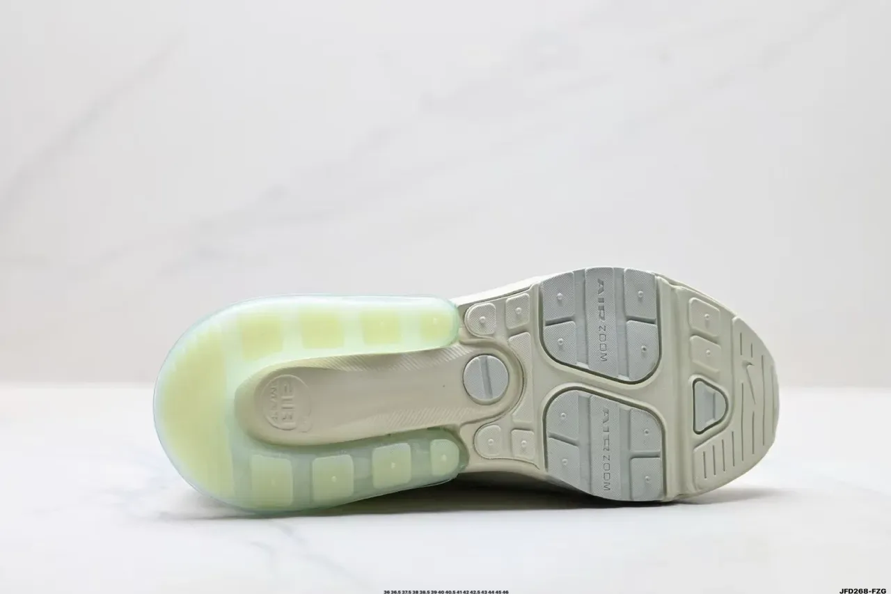 Nike Beige Yellow Perforated Engineered Mesh Upper Sculpted Wavy Midsole Lifestyle Sneakers 2