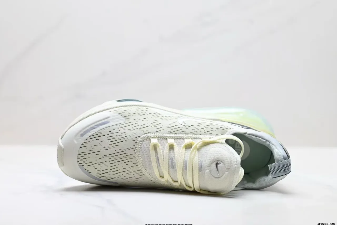 Nike Beige Yellow Perforated Engineered Mesh Upper Sculpted Wavy Midsole Lifestyle Sneakers 8