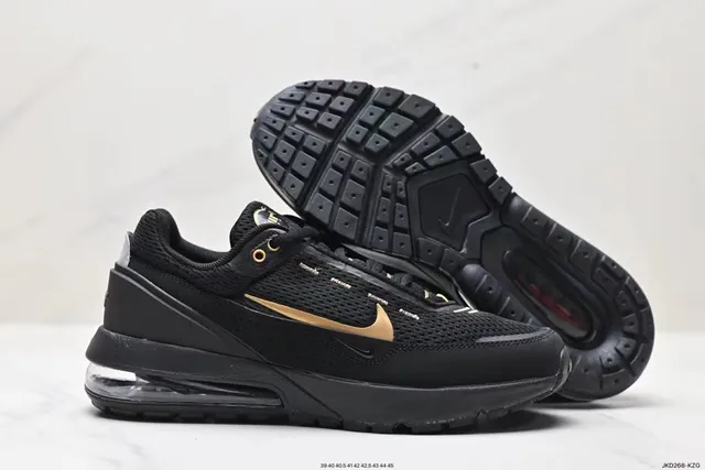 Nike Black and Gold Air Unit Lifestyle Sneakers 5