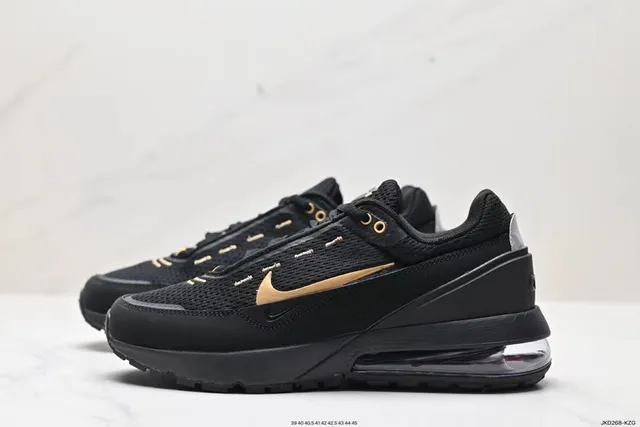 Nike Black and Gold Air Unit Lifestyle Sneakers 6