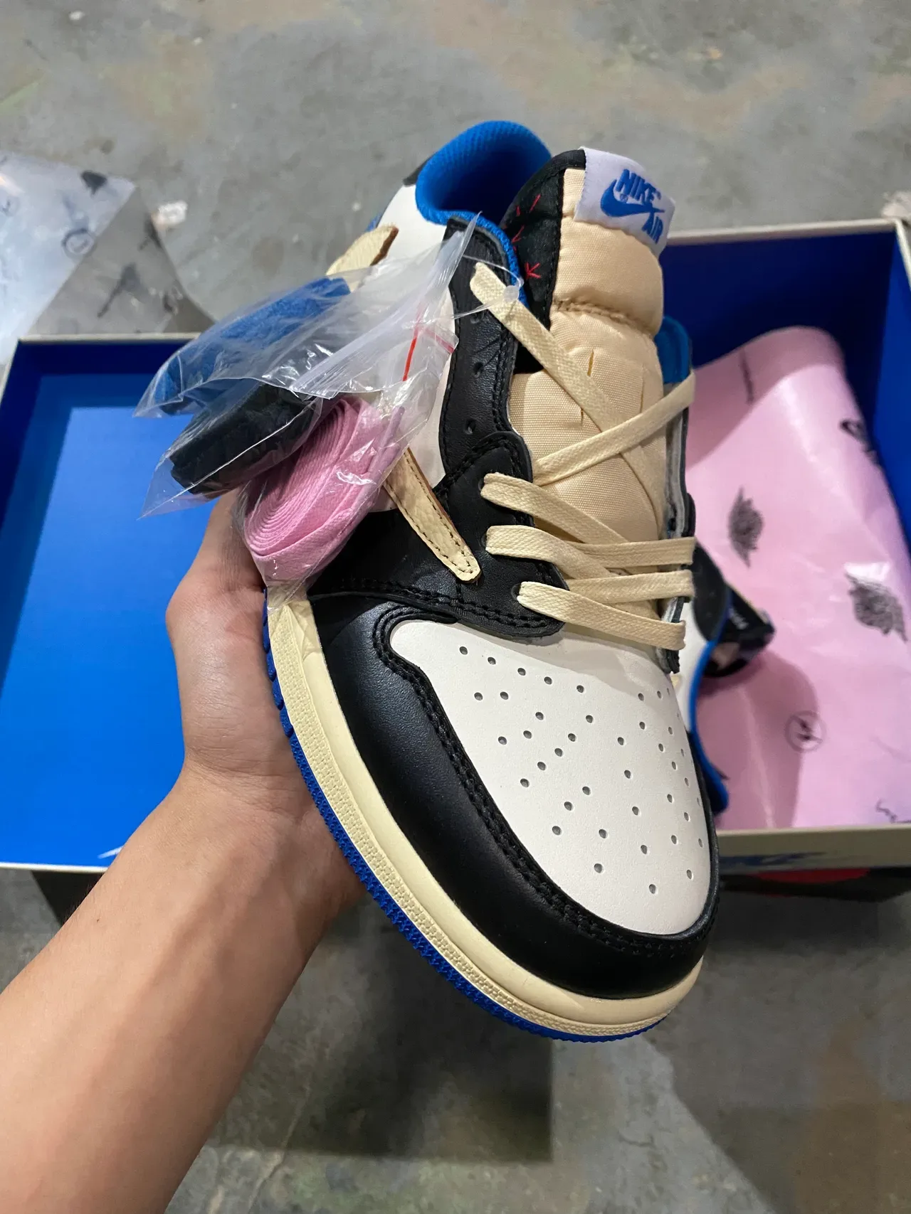 Nike Black Beige Low-Top Layered Leather Sneakers 2