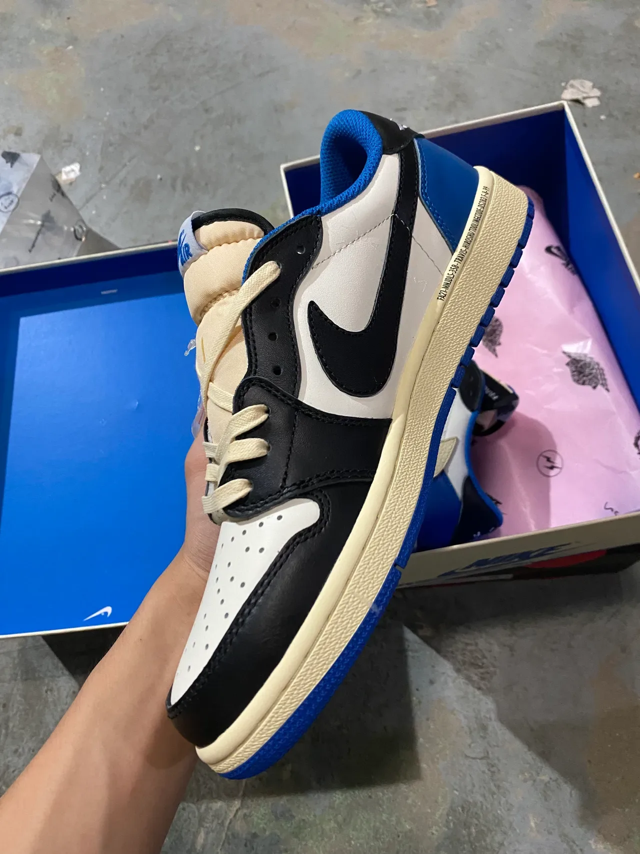 Nike Black Beige Low-Top Layered Leather Sneakers 4