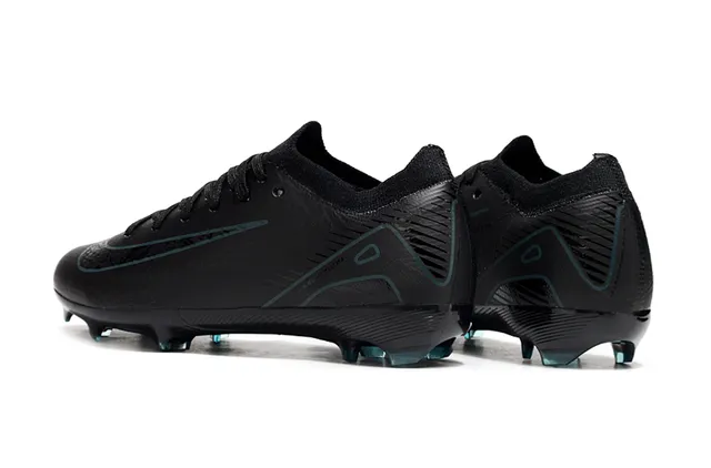 Nike Black Blue Low-Cut Sock-Fit Collar Textured Synthetic Upper Firm-Ground Soccer Shoes 4