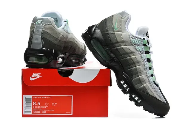 Nike Black Blue Multi-Panel Mesh And Synthetic Upper Visible Segmented Air Cushioning Lifestyle Sneakers 2