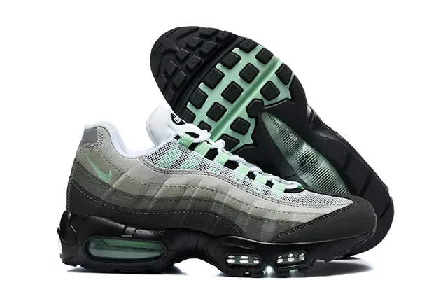 Nike Black Blue Multi-Panel Mesh And Synthetic Upper Visible Segmented Air Cushioning Lifestyle Sneakers 7