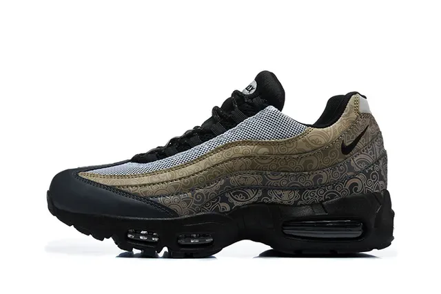 Nike Black Blue Multi-Panel Mesh And Synthetic Upper Visible Segmented Air Cushioning Lifestyle Sneakers 23