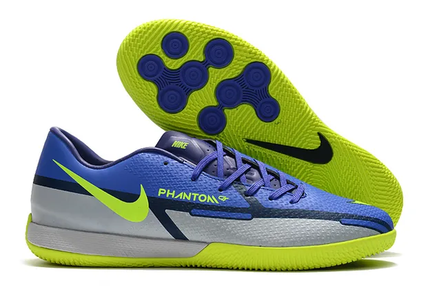 Nike Tênis de futebol indoor preto e marrom, perfil baixo, parte superior sintética, painel de acento de cobre metálico 7