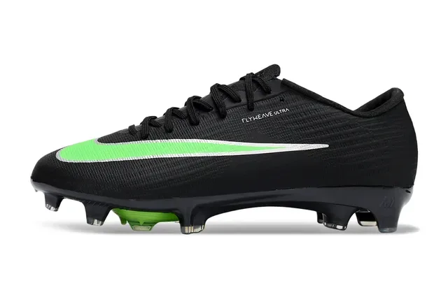 Nike Noir et Vert Flyweave Upper Air Zoom Heel Unit Firm-Ground Chaussures de football 2