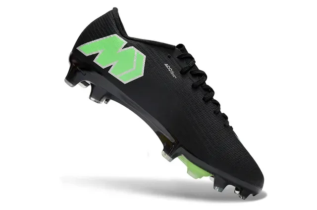 Nike Noir et Vert Flyweave Upper Air Zoom Heel Unit Firm-Ground Chaussures de football 4