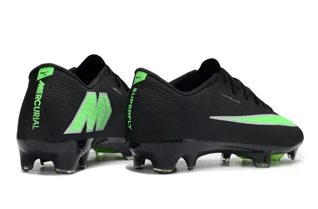 Nike Noir et Vert Flyweave Upper Air Zoom Heel Unit Firm-Ground Chaussures de football 6