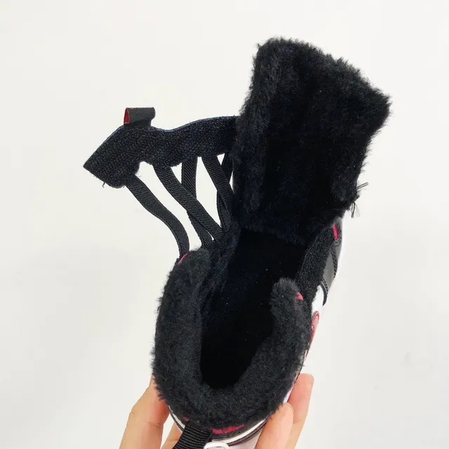 Nike Black Multicolor High-Top Furry-Lined Collar Basketball Shoes 8