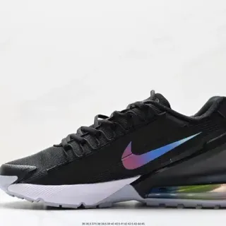 Nike Black Multicolor Mesh Upper Iridescent Swoosh Lifestyle Sneakers