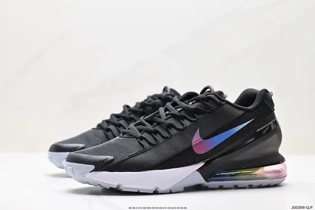Nike Black Multicolor Mesh Upper Iridescent Swoosh Lifestyle Sneakers 9