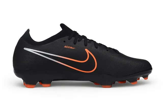 Nike Black Orange Sock-Fit Collar Atomknit Upper Firm-Ground Soccer Shoes 5