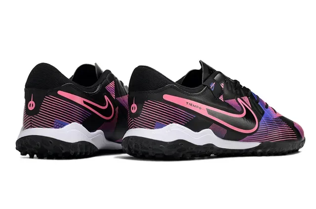 Nike Black Pink Low-Cut Turf Shoe Bold Swoosh Overlay Artificial-Grass Soccer Shoes 6