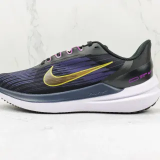 Nike Negro Morado Malla Ingenieril Upper Gradiente Weave Zapatillas Running