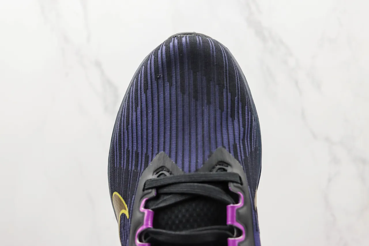 Nike Black Purple Engineered Mesh Upper Gradient Weave Running Shoes 6