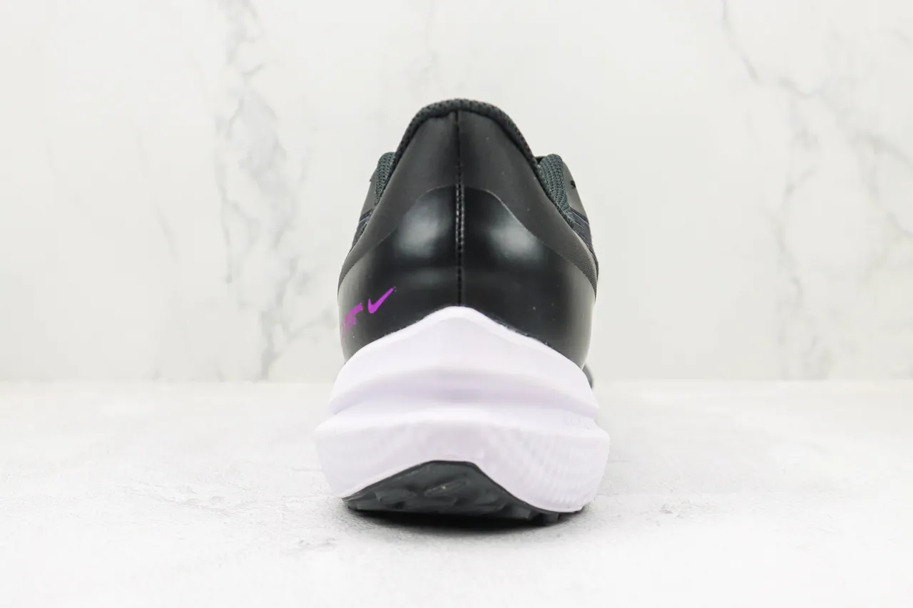 Nike Black Purple Engineered Mesh Upper Gradient Weave Running Shoes 9
