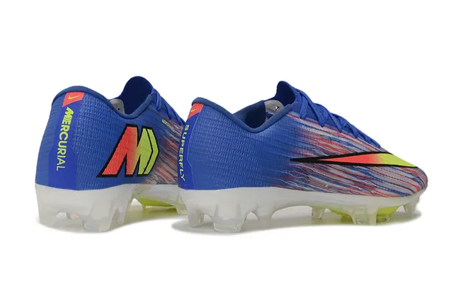 Nike Blue Multicolor Low-Cut Speed Boot Streaked Upper Firm-Ground Soccer Shoes 5