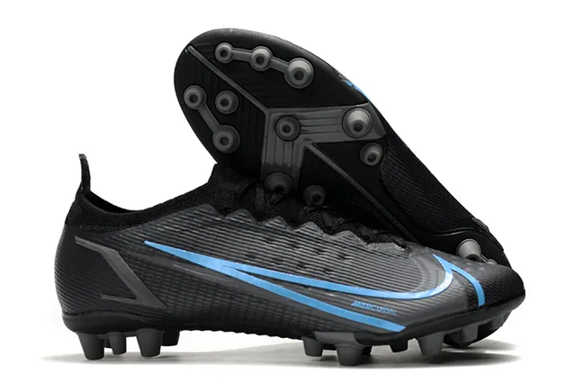 Nike নীল কমলা লো-কাট নিট আপার সিন্থেটিক কেজ ওভারলে ফার্ম-গ্রাউন্ড সকার জুতা 11