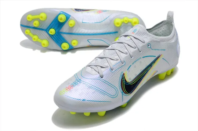 Nike নীল কমলা লো-কাট নিট আপার সিন্থেটিক কেজ ওভারলে ফার্ম-গ্রাউন্ড সকার জুতা 21