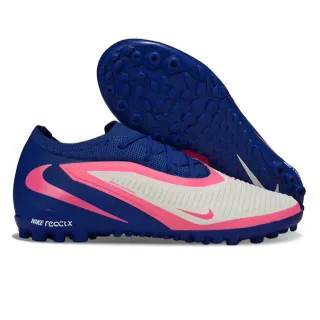 Nike नीला गुलाबी लो-कट निट कॉलर सिंथेटिक केज ओवरले टर्फ सोकर जूते