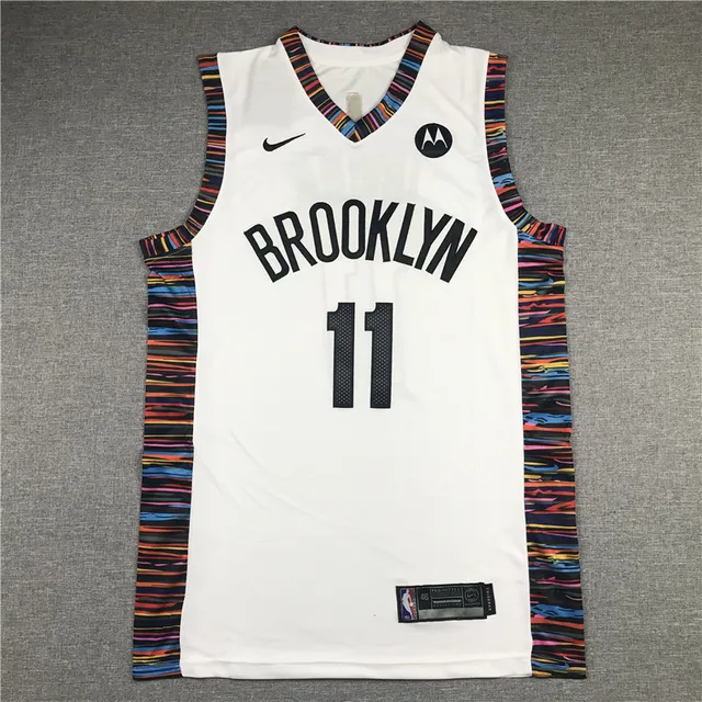Nike Brooklyn Nets City Edition White Multicolor Trim Jersey 1