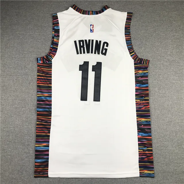 Nike Brooklyn Nets City Edition White Multicolor Trim Jersey 3