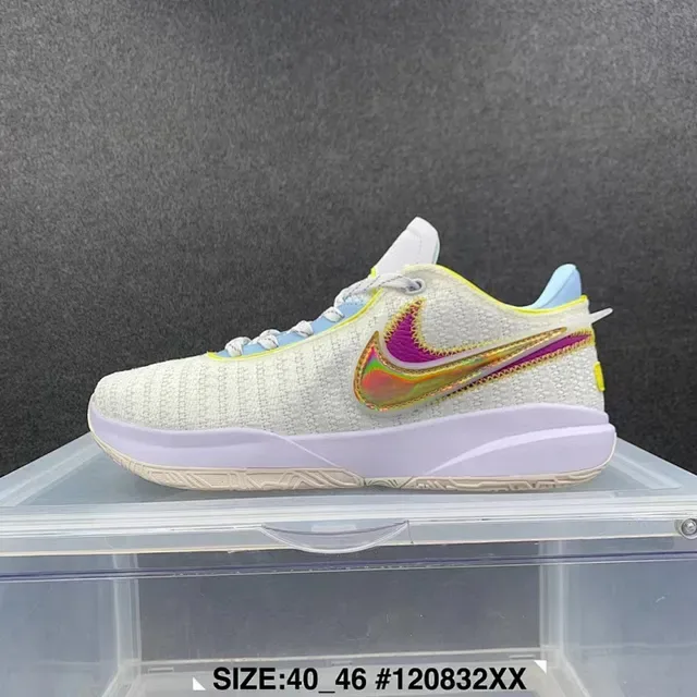 Nike Cosmic Unity White Multicolor Knit Iridescent Swoosh Lifestyle Sneakers 2