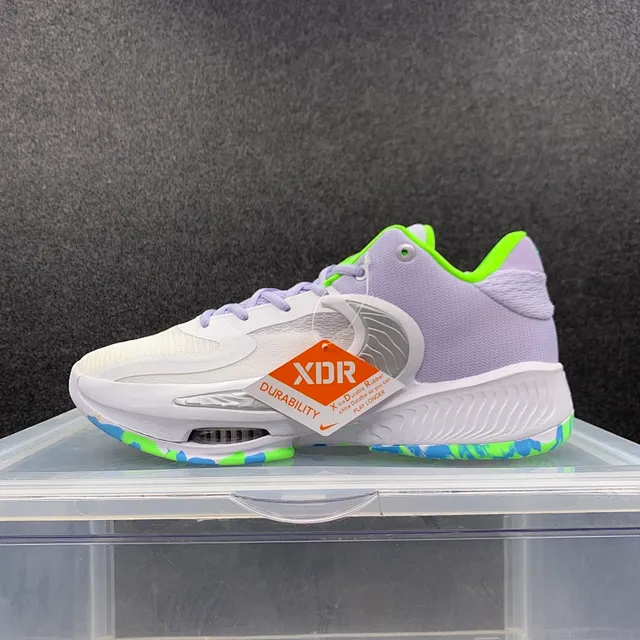 Nike Cosmic White Purple Low-Top Silhouette Mesh And Synthetic Upper Basketball Shoes 2