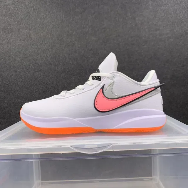Nike Court-Inspired White Pink Black Orange Lifestyle Sneakers 2