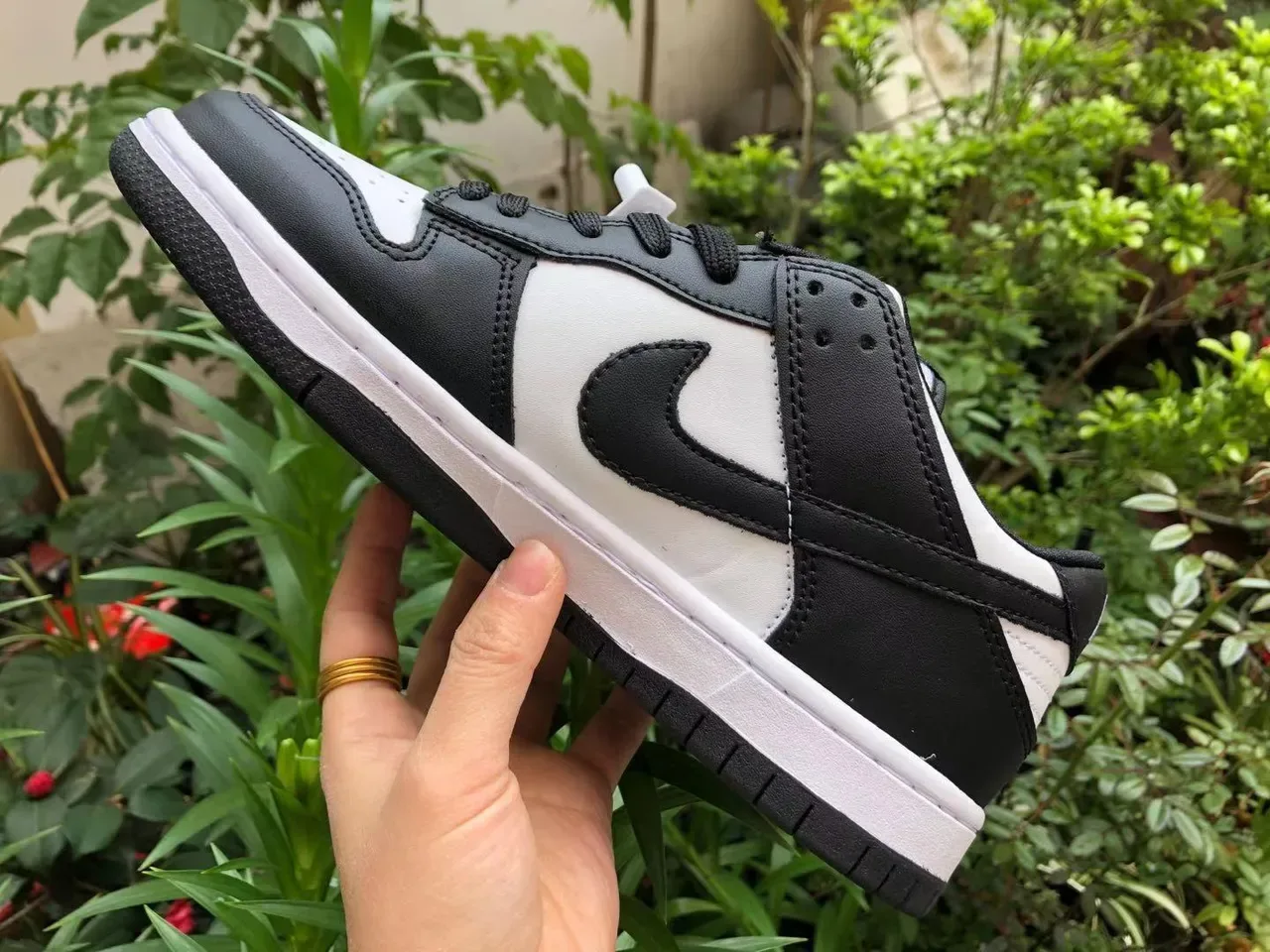 Nike Dunk Low Black and White Lifestyle Sneakers 4