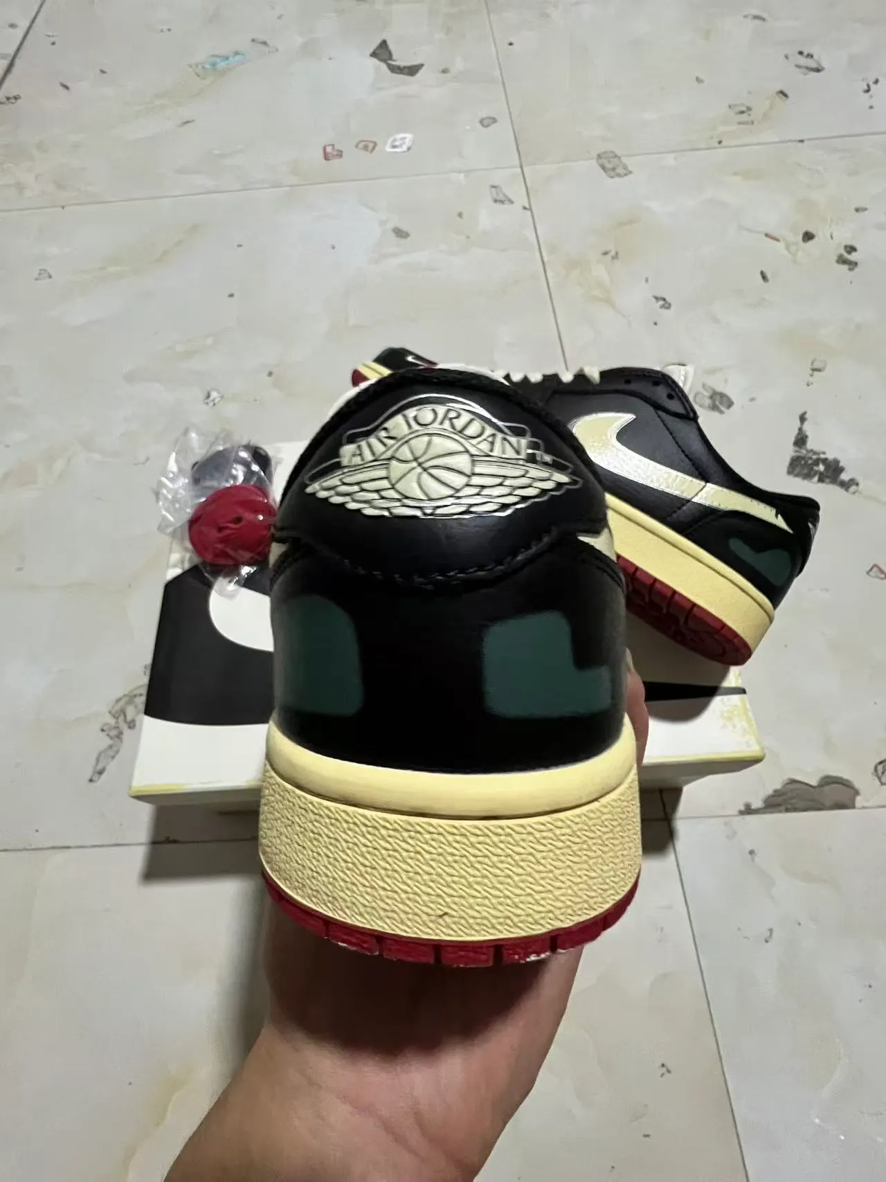 Nike Dunk Low Black Cream Red Lifestyle Sneakers 8