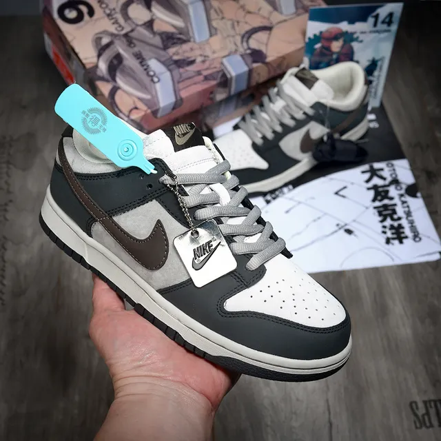 Nike Dunk Low Black Gray Deep Brown Lifestyle Sneakers 2