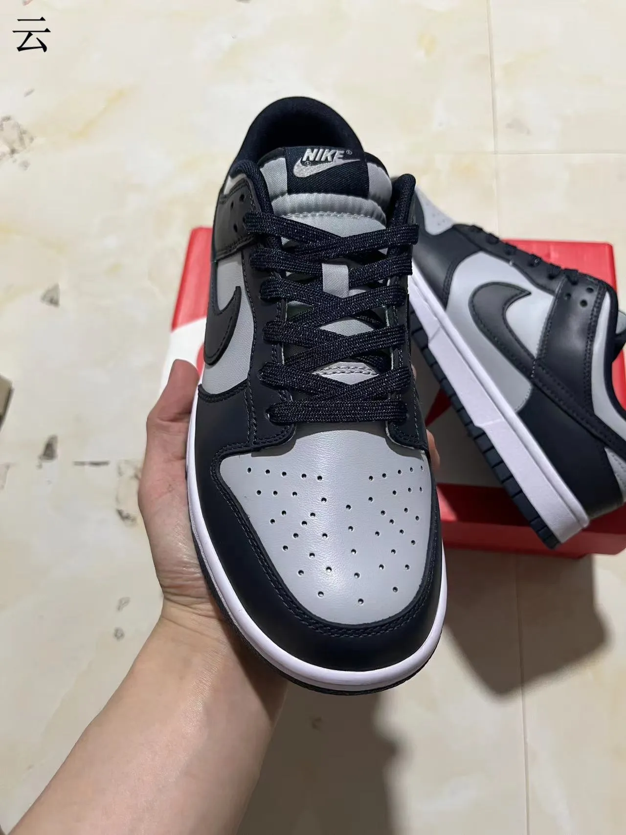 Nike Dunk Low Black Gray White Lifestyle Sneakers 4